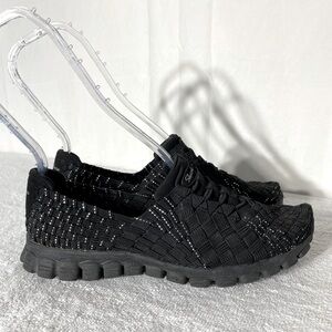 Skechers Black Stretch Weave Slip On Activewear Sneakers 7